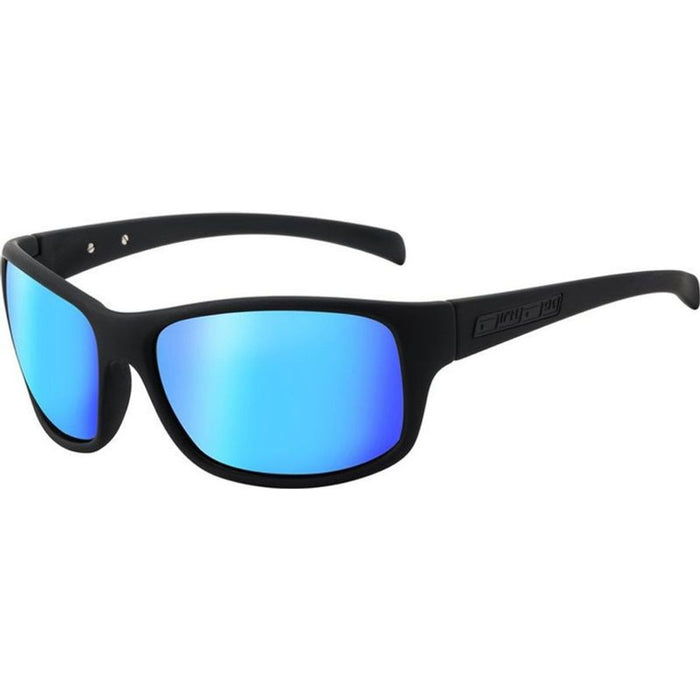 Phin, Satin Black/Ice Blue Mirror Polarised Lenses