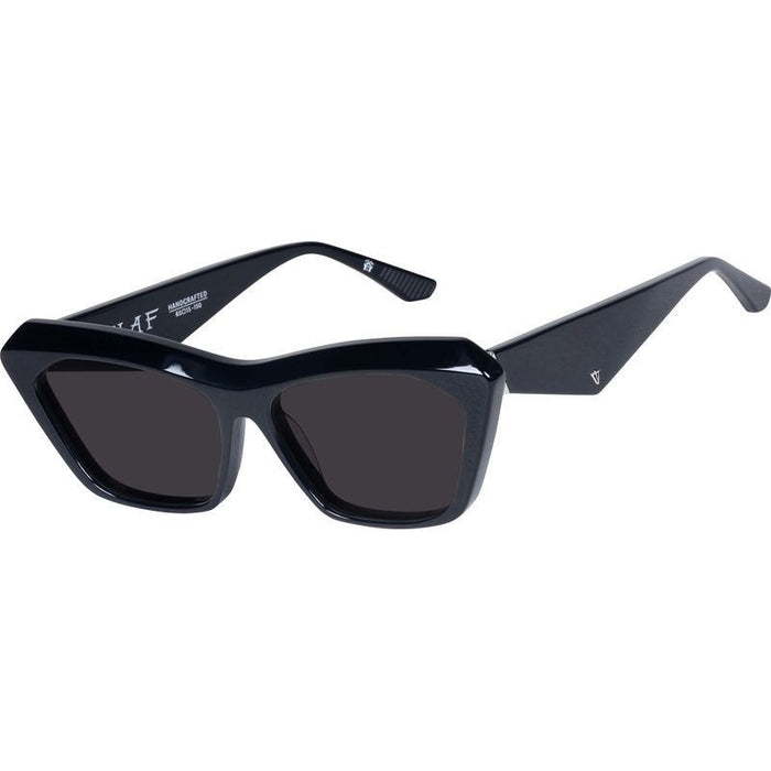 Piaf, Gloss Black with Silver Metal/Black Lenses