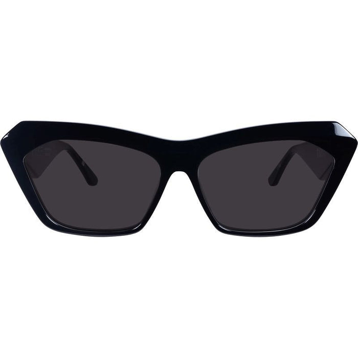 Piaf, Gloss Black with Silver Metal/Black Lenses