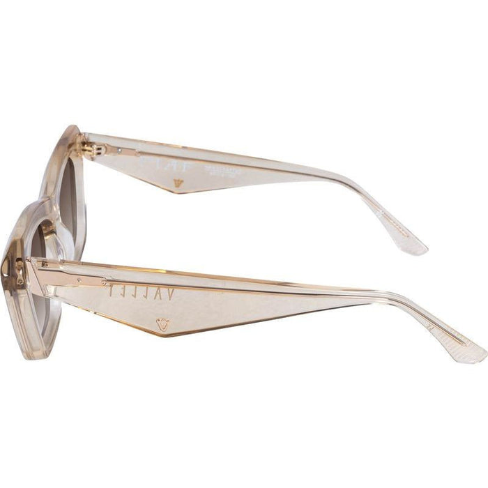 Piaf, Champagne with Gold Metal/Brown Gradient Lenses