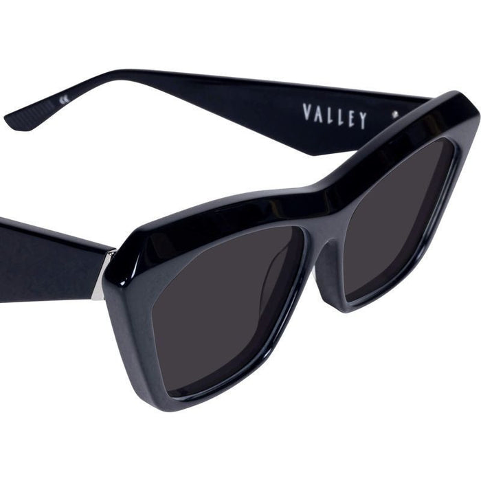 Piaf, Gloss Black with Silver Metal/Black Lenses