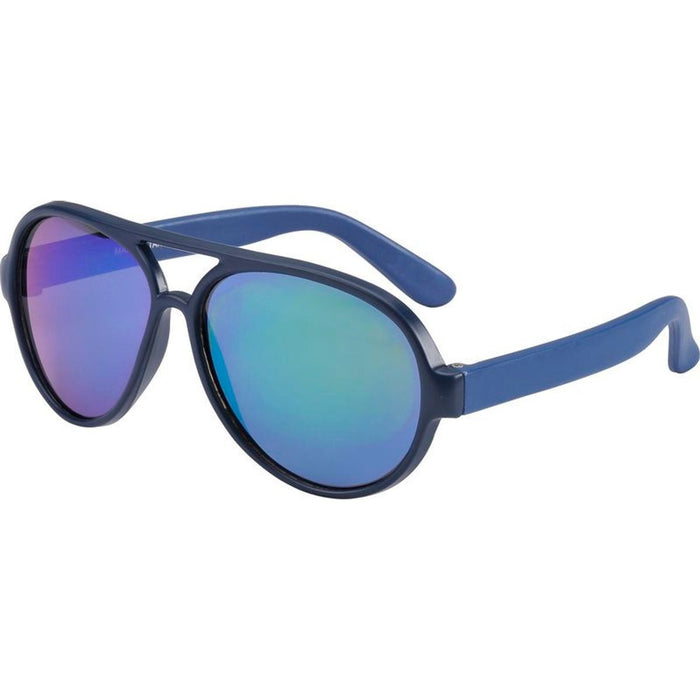 Pilot, Matte Blue/Blue Mirror Lenses