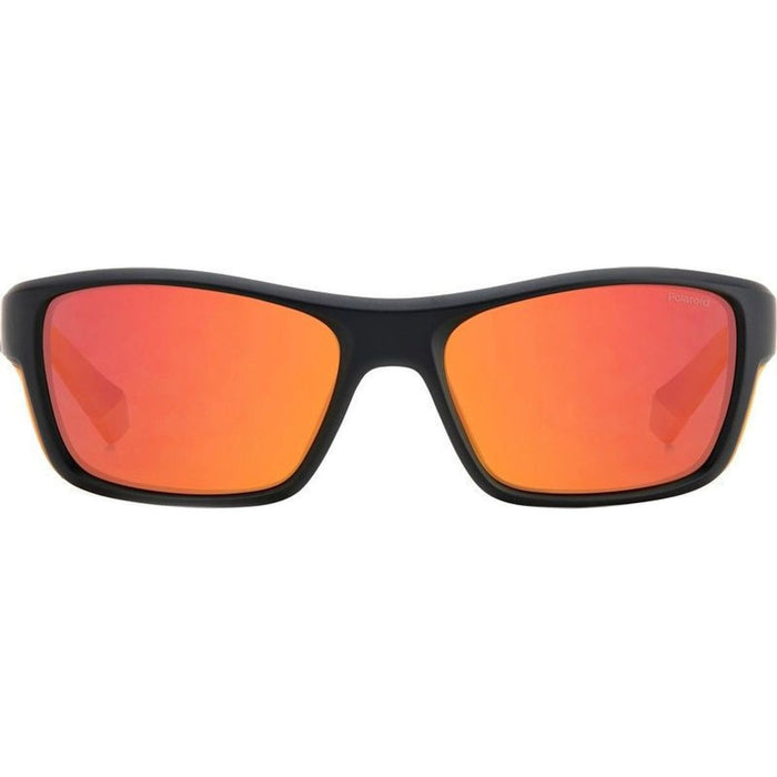 PLD 7046/S, Matte Black and Orange/Red Mirror Polarised