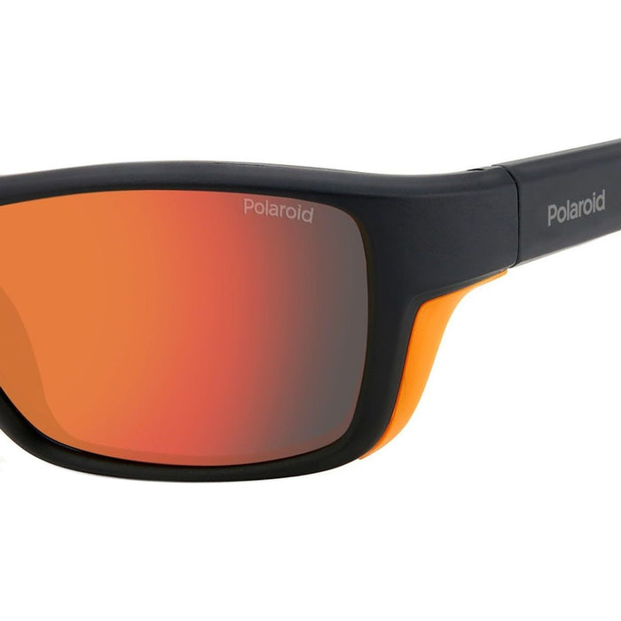 PLD 7046/S, Matte Black and Orange/Red Mirror Polarised