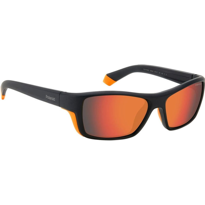 PLD 7046/S, Matte Black and Orange/Red Mirror Polarised