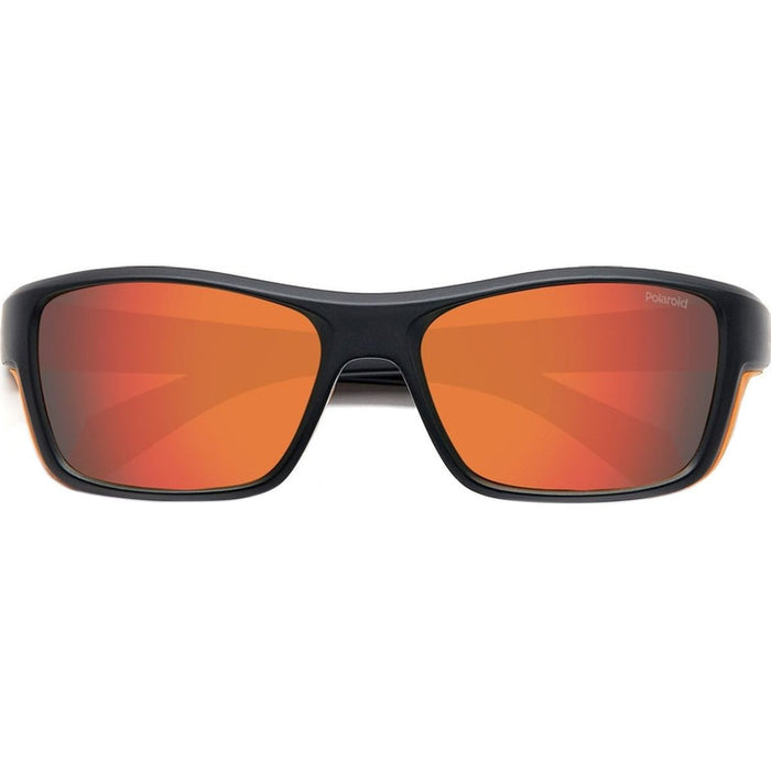PLD 7046/S, Matte Black and Orange/Red Mirror Polarised