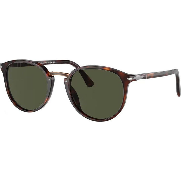 PO3210S, Havana/Green Glass Lenses