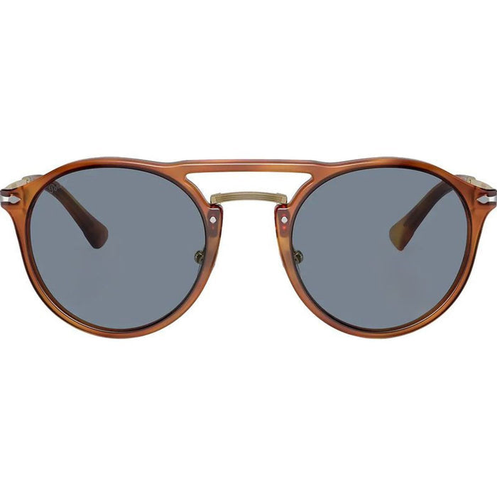 PO3264S, Terra Di Siena/Light Blue Glass Lenses