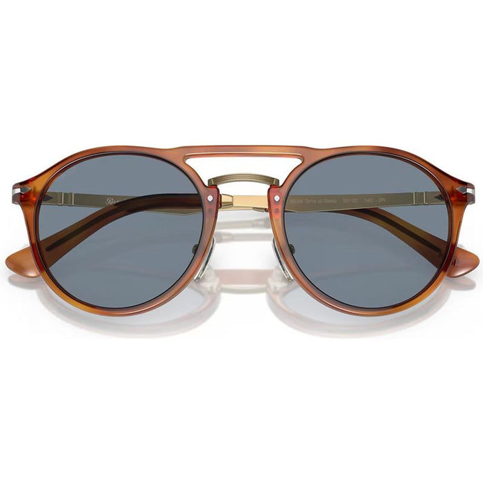PO3264S, Terra Di Siena/Light Blue Glass Lenses