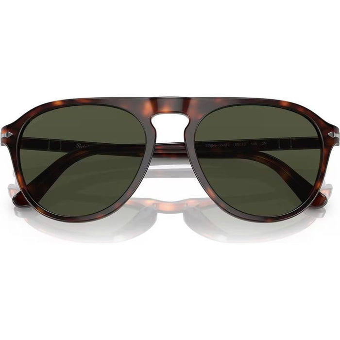 PO3302S, Havana/Green Glass Lenses