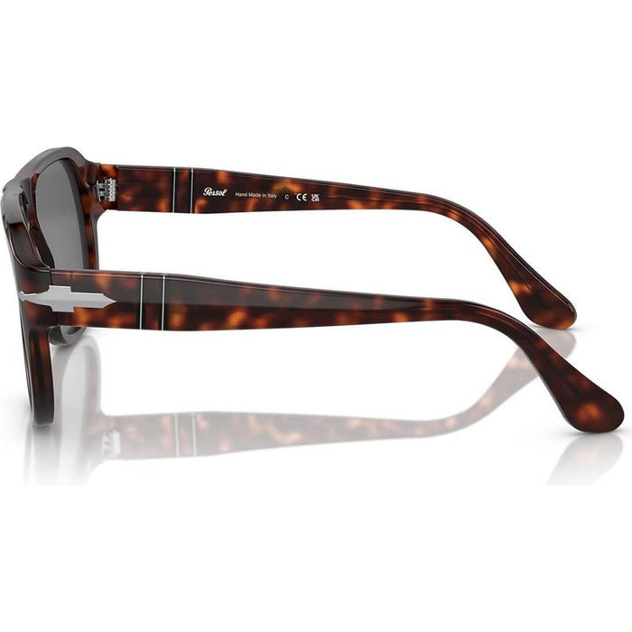 PO3310S, Havana/Black Glass Lenses 57 Eye Size