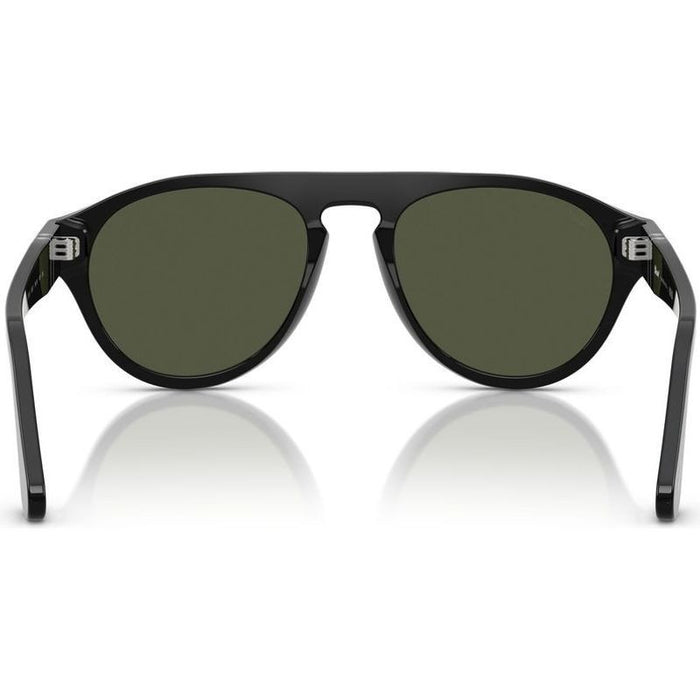 PO3370S, Black/Green Glass Lenses 53 Eye Size