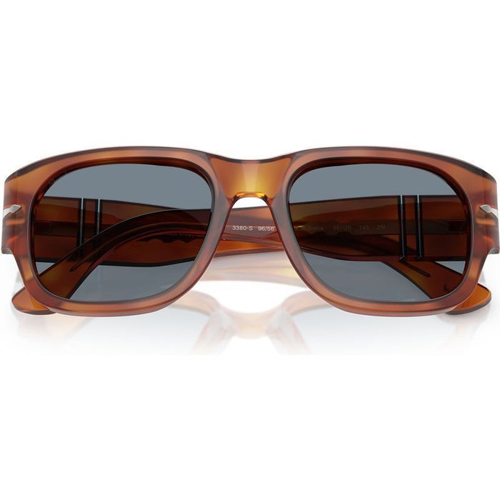 PO3380S, Terra Di Siena/Light Blue Glass Lenses 52 Eye Size
