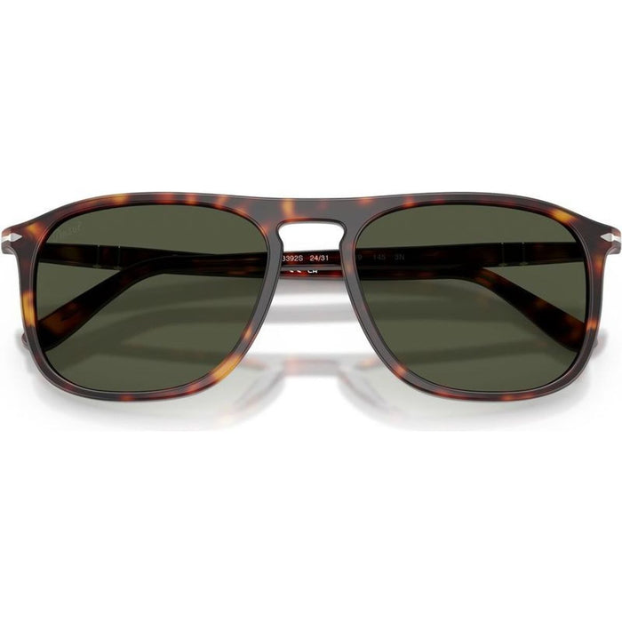 PO3392S, Havana/Green Glass Lenses 54 Eye Size