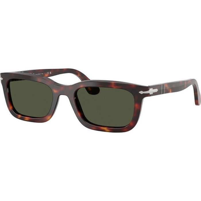 PO3396S, Dark Havana/Green Glass Lenses