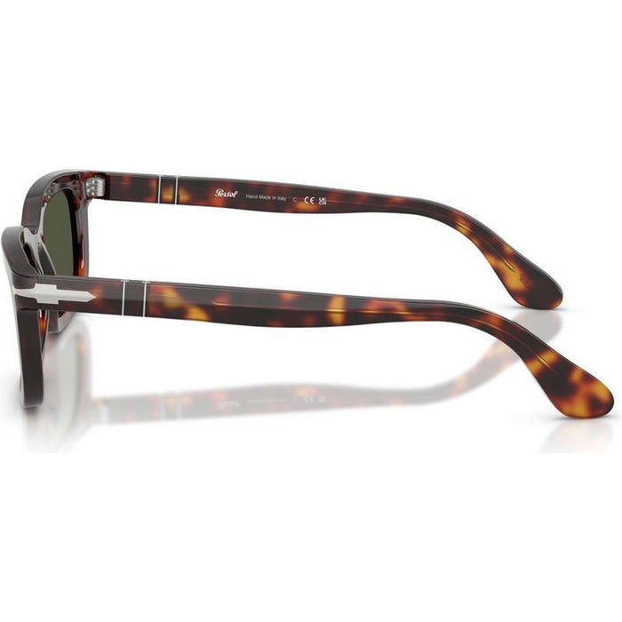 PO3396S, Dark Havana/Green Glass Lenses