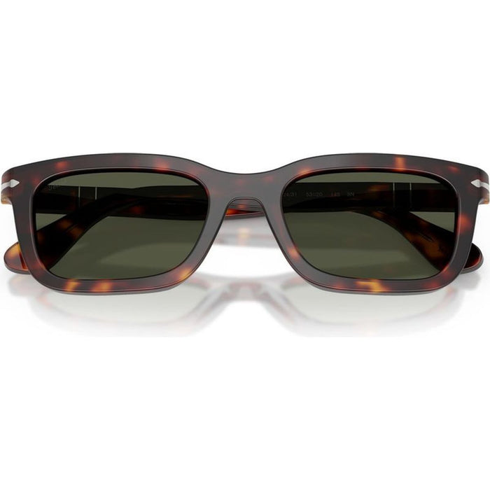 PO3396S, Dark Havana/Green Glass Lenses
