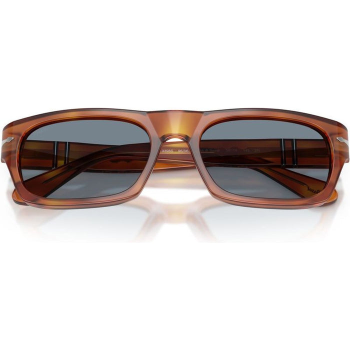 PO3398S, Terra Di Siena/Light Blue Glass Lenses 55 Eye Size