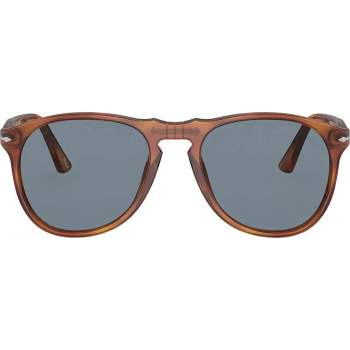 PO9649S, Terra Di Siena/Light Blue Glass Lenses 55 Eye Size