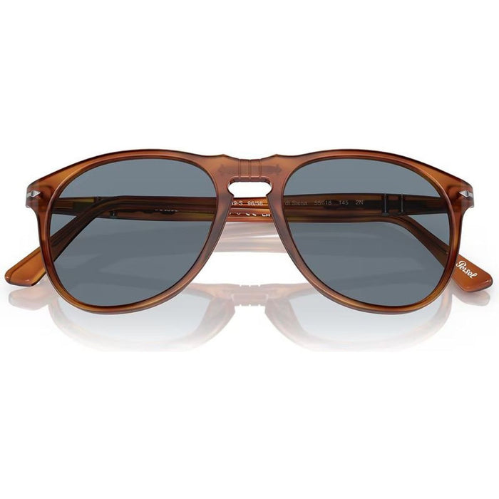 PO9649S, Terra Di Siena/Light Blue Glass Lenses 55 Eye Size