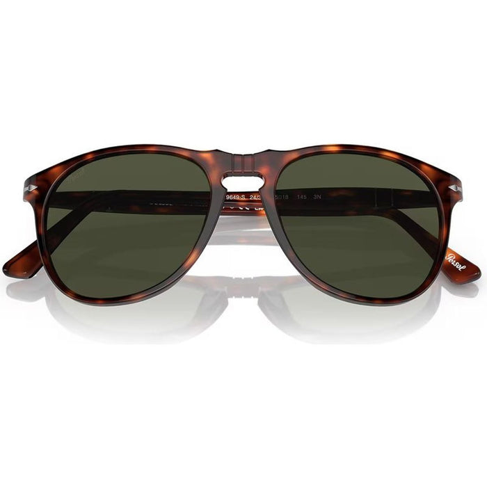 PO9649S, Havana/Green Glass Lenses