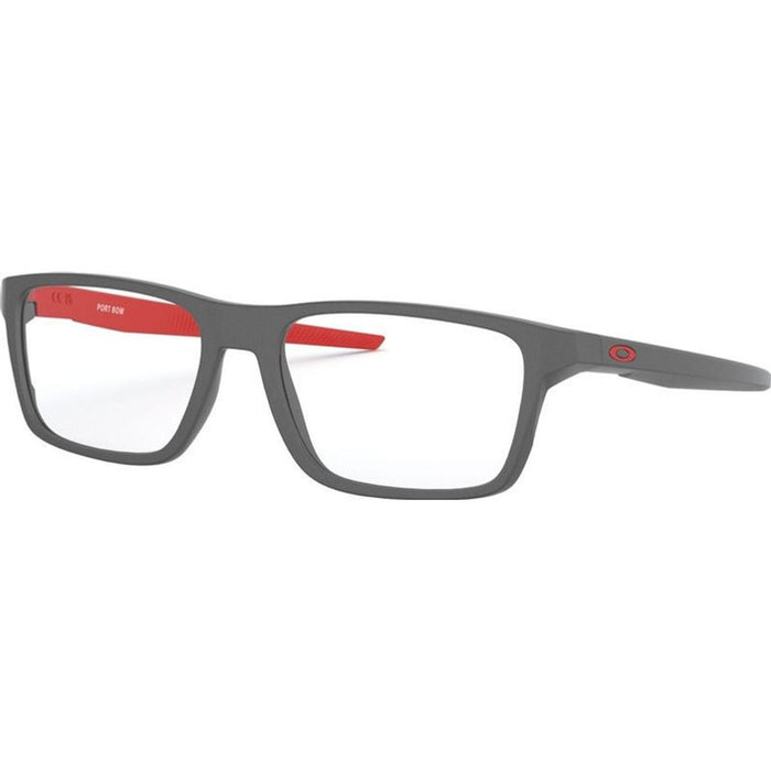 Port Bow OX8164, Satin Light Steel/Clear Lenses 55 Eye Size