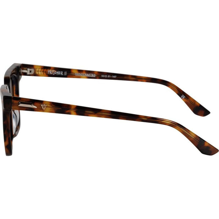 Prisoner II, Dark Amber Tort with Gold Metal/Brown Lenses