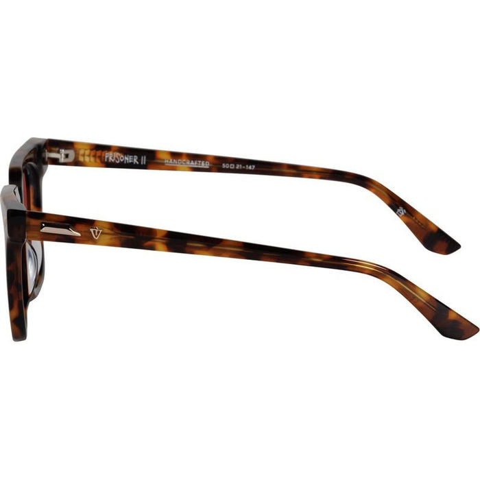 Prisoner II, Dark Amber Tort with Gold Metal/Dark Orange Gradient Lenses