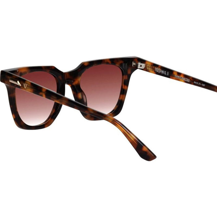 Prisoner II, Dark Amber Tort with Gold Metal/Dark Orange Gradient Lenses