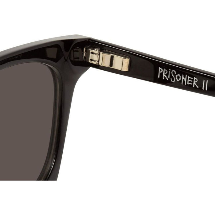 Prisoner II, Gloss Black with Gold Metal/Brown Lenses