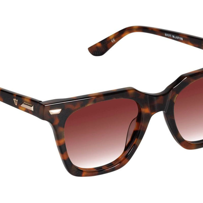 Prisoner II, Dark Amber Tort with Gold Metal/Dark Orange Gradient Lenses