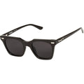 Prisoner, Gloss Black with Silver Metal Trim/Black Lenses