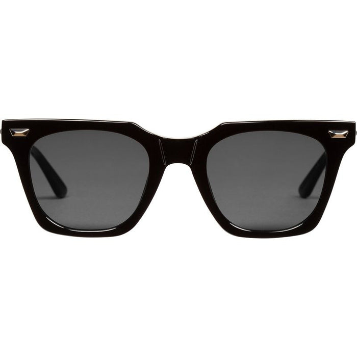 Prisoner, Gloss Black with Silver Metal Trim/Black Lenses
