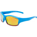 Puppy, Metallic Blue and Red/Red Mirror Lenses
