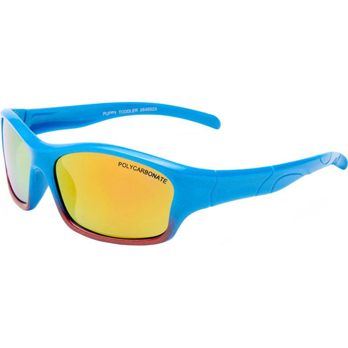Puppy, Metallic Blue and Red/Red Mirror Lenses