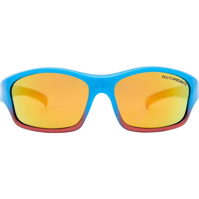 Puppy, Metallic Blue and Red/Red Mirror Lenses