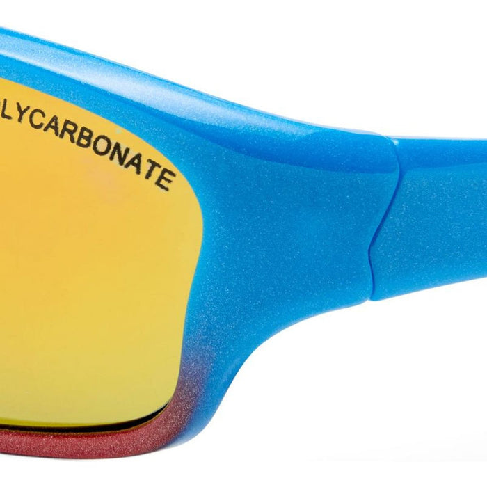 Puppy, Metallic Blue and Red/Red Mirror Lenses