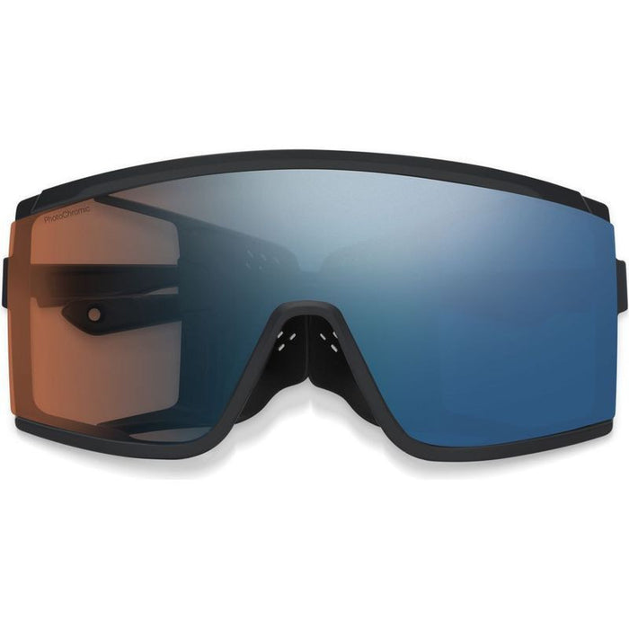 Pursuit, Matte Black/Chromapop Glacier Photochromic Copper Blue Mirror Lenses