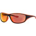 Pusher, Matte Black and Orange/Orange Mirror Lenses