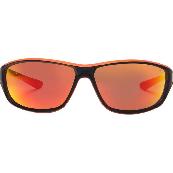 Pusher, Matte Black and Orange/Orange Mirror Lenses