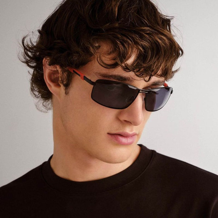 Quirindi, Matte Black and Red/Smoke Polarised Lenses