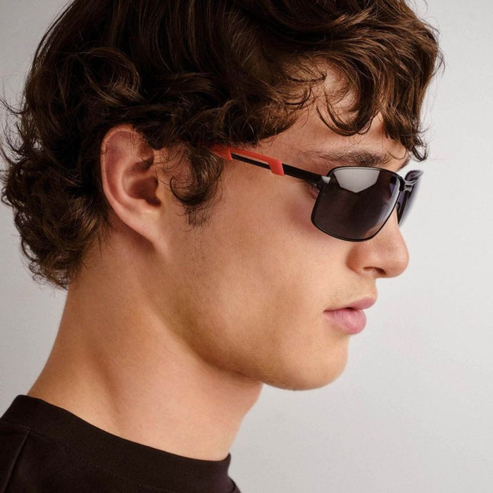 Quirindi, Matte Black and Red/Smoke Polarised Lenses