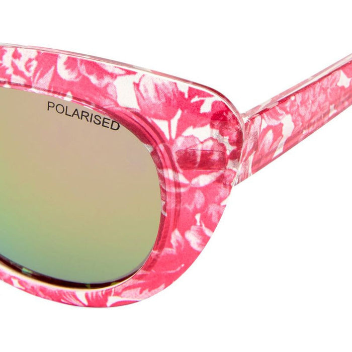 Rabbit, Pink Floral/Pink Mirror Polarised Lenses