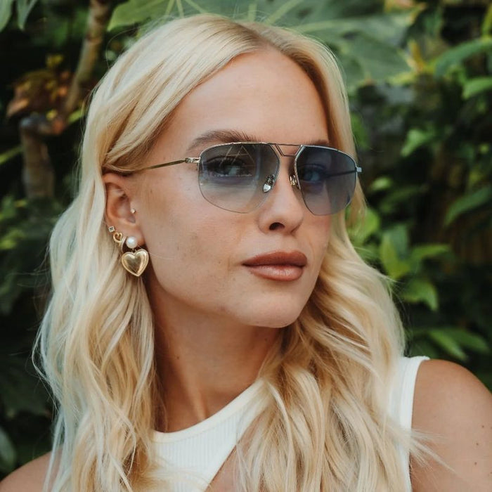 Rae, Silver/Turquoise Gradient Lenses