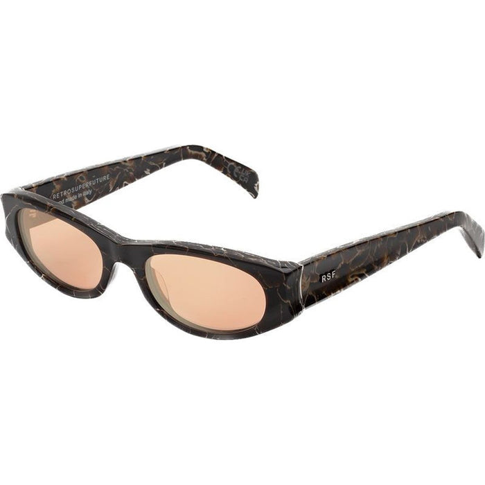 Razzo, Brown Marble/Orange Lenses