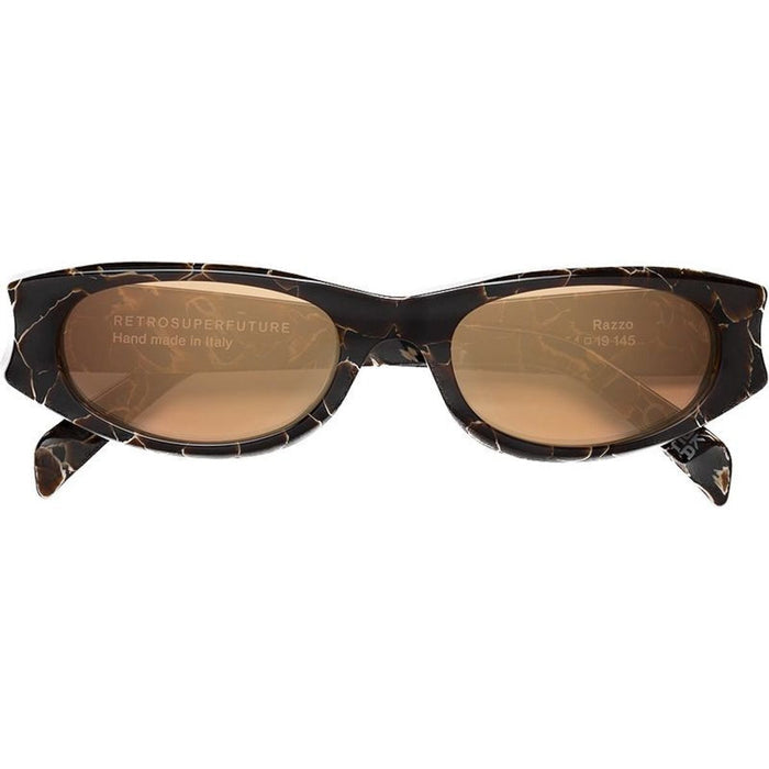 Razzo, Brown Marble/Orange Lenses