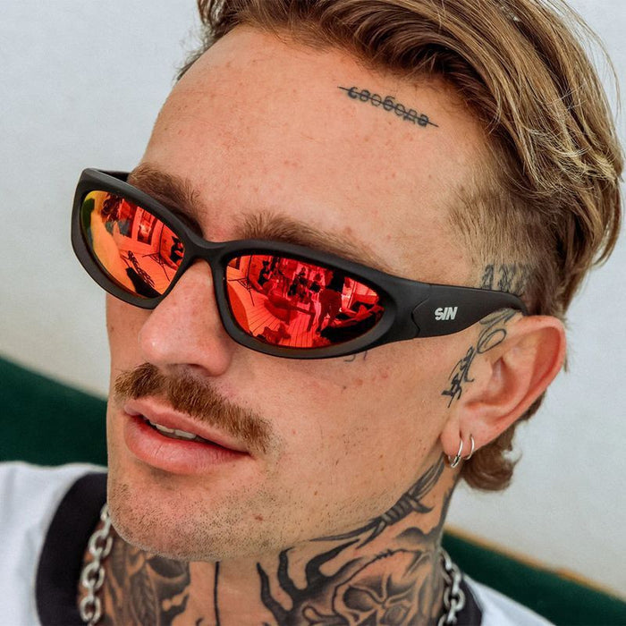 Reefer, Black/Red Mirror Polarised Lenses