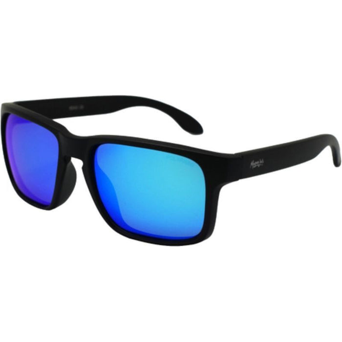 Reno, Matte Black/Ice Blue Revo Polarised Lenses