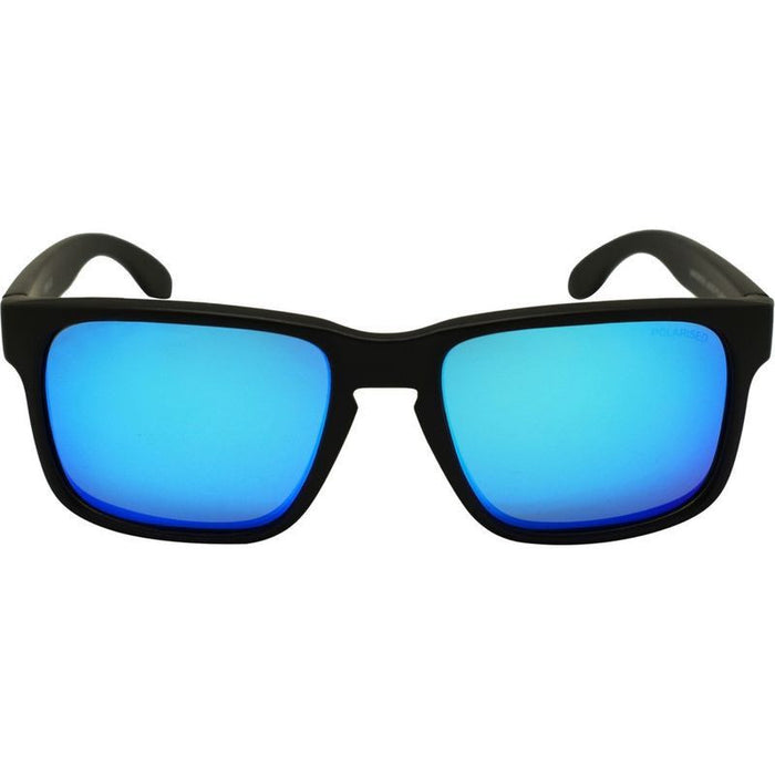 Reno, Matte Black/Ice Blue Revo Polarised Lenses