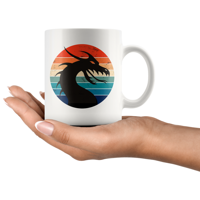 Retro Dragon Head Profile, 11oz & 15oz Mug Options, Free Shipping